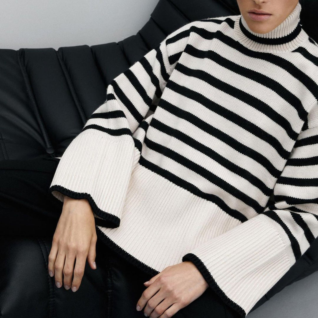Éliane™ – The Relaxed Elegant Striped Sweater