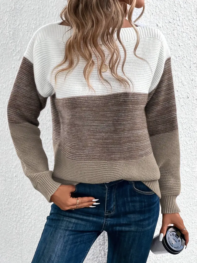 Calista - Elegant Long-Sleeve Drop-Shoulder Sweater