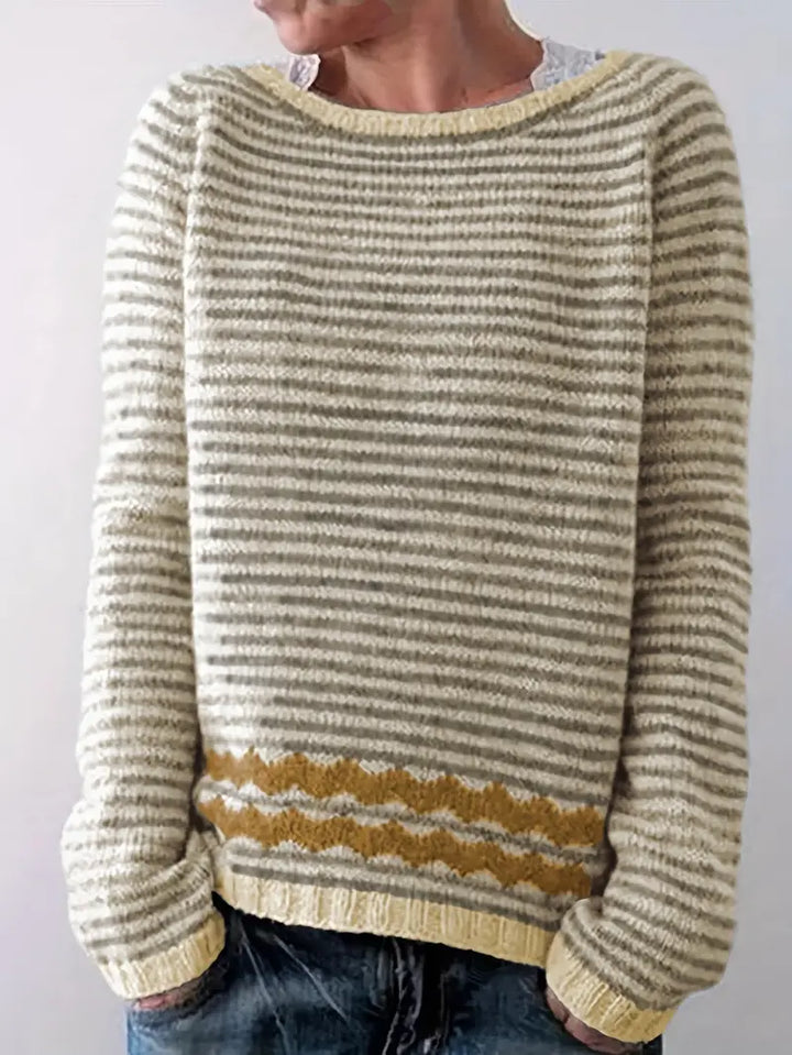 Isabelle™ | Elegant Comfortable Everyday Striped Sweater