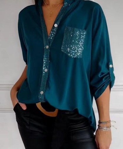 Marina™ — Elegant Top with Shimmering Details
