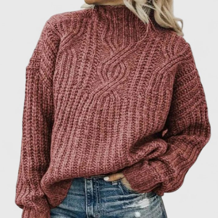 Clotilde™ — Comfortable Textured Turtleneck Sweater