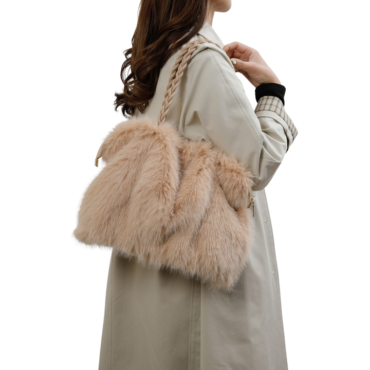 VELVET™ – Retro Plush Large Shoulder Bag