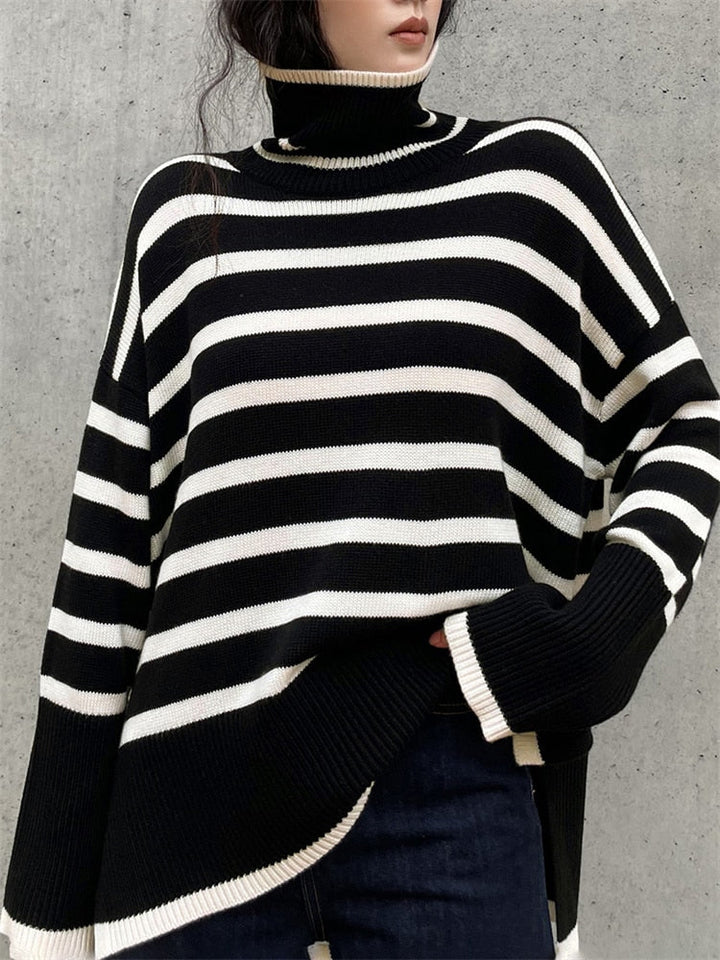 Éliane™ – The Relaxed Elegant Striped Sweater