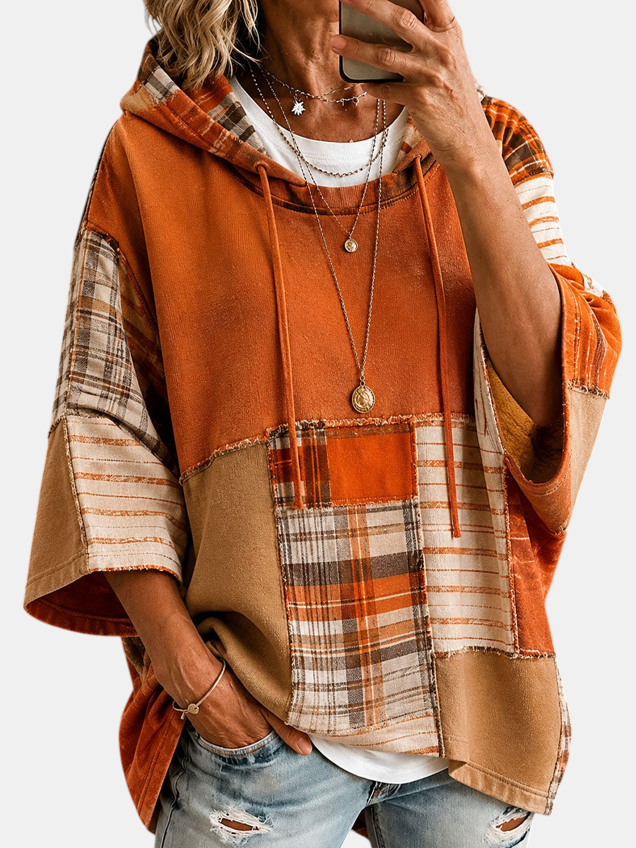 Autumn Artistic Patchwork Hoodie
