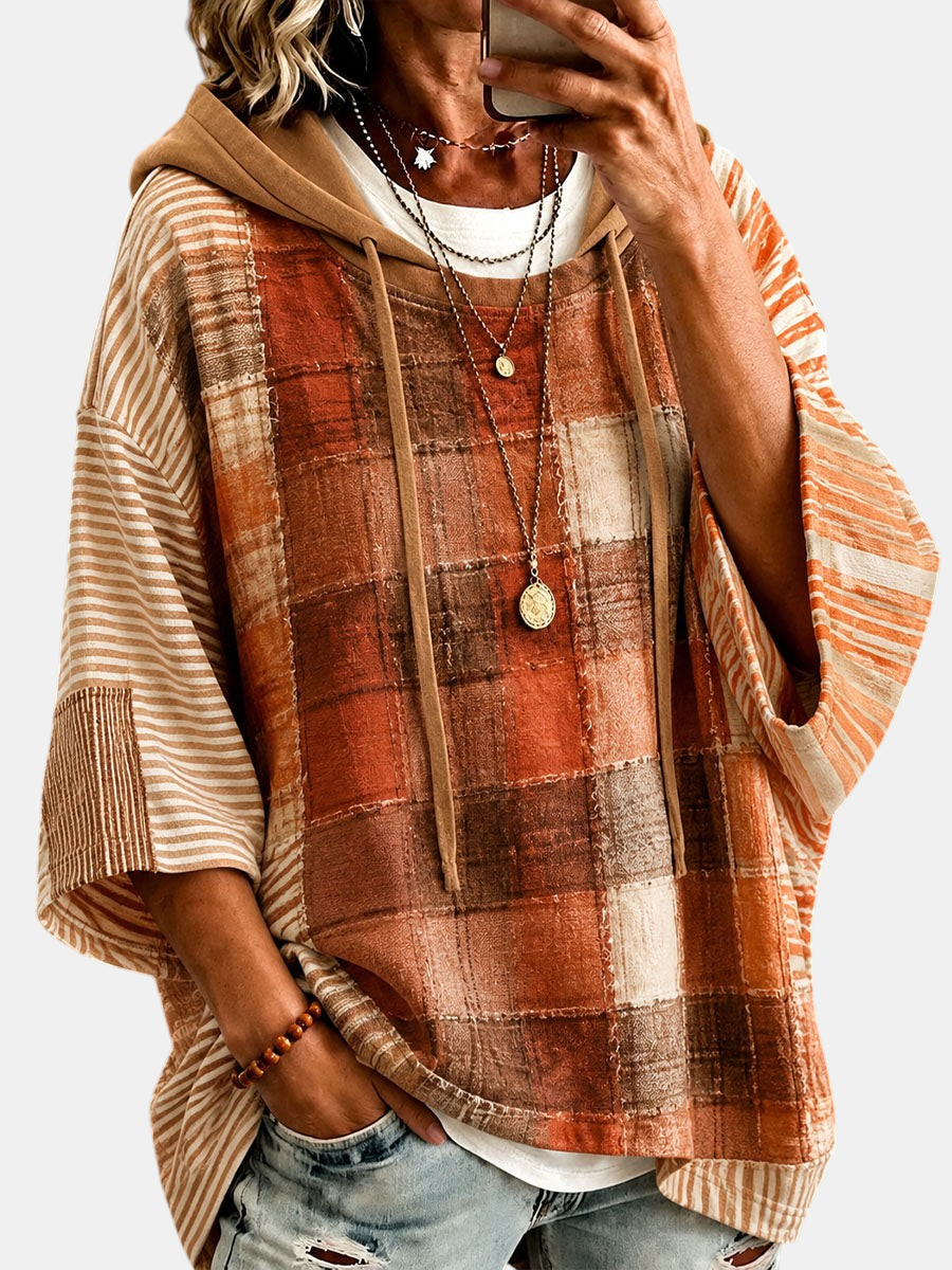 Autumn Artistic Patchwork Hoodie