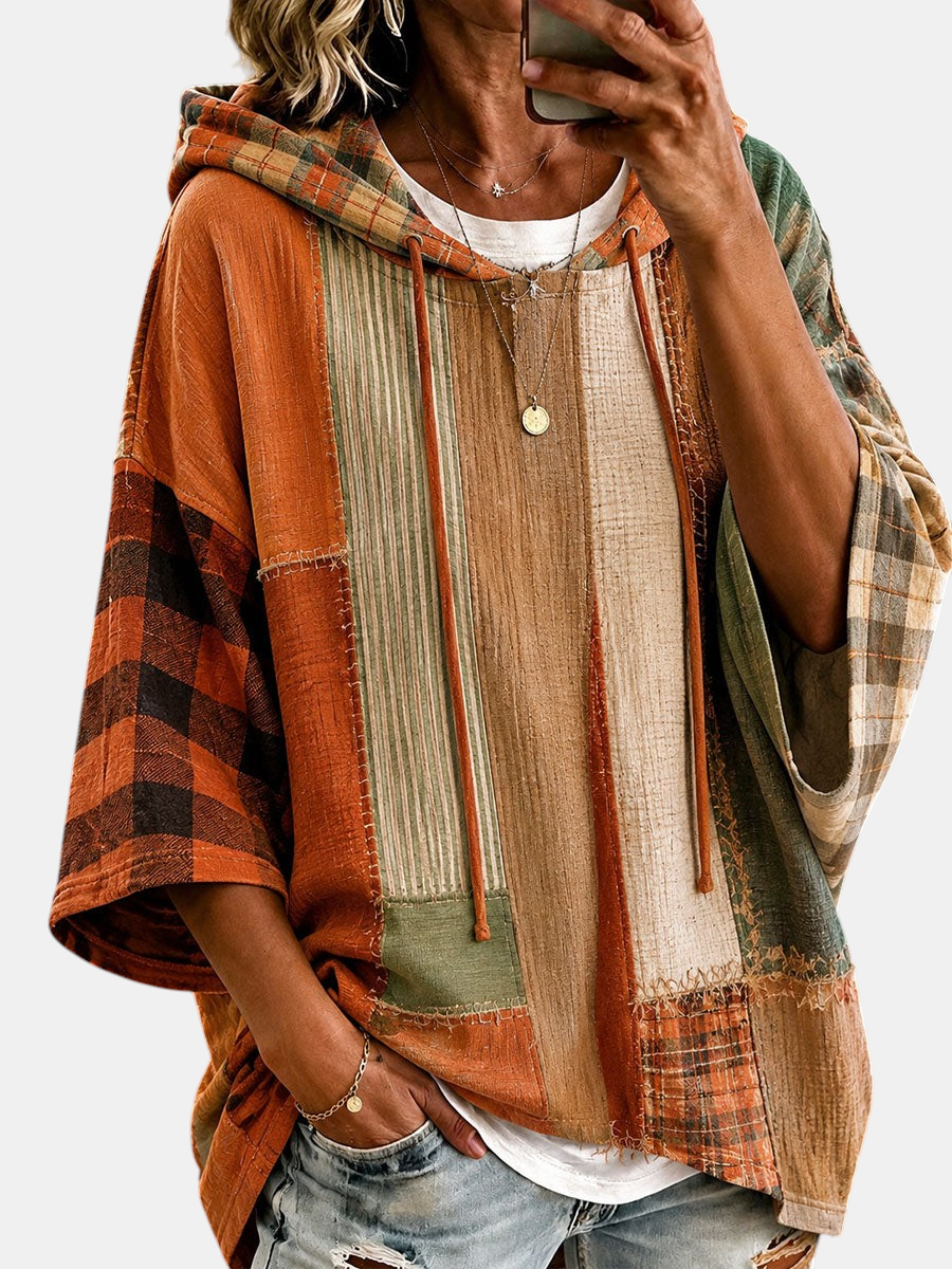Women's Autumnal Patchwork Hoodie