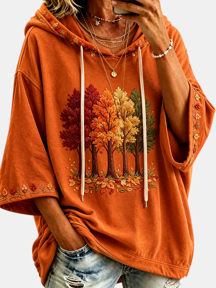 Women's Autumn Print Hoodie