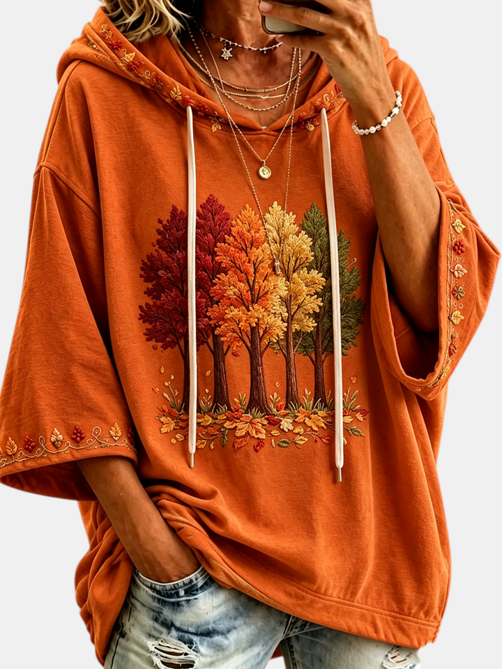 Women's Autumn Print Hoodie