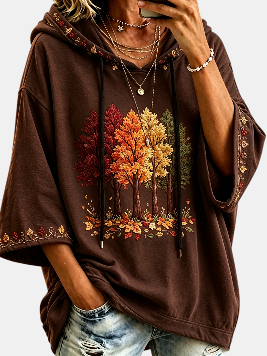 Women's Autumn Print Hoodie