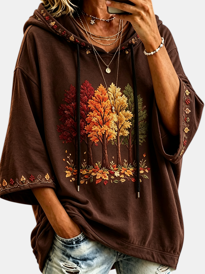Women's Autumn Print Hoodie
