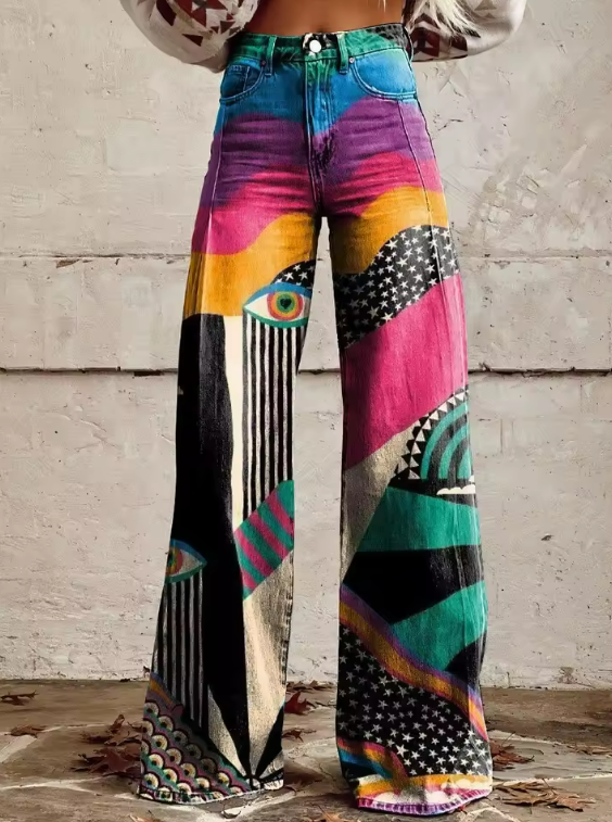 Talia™ | Boho Chic Flared Trousers